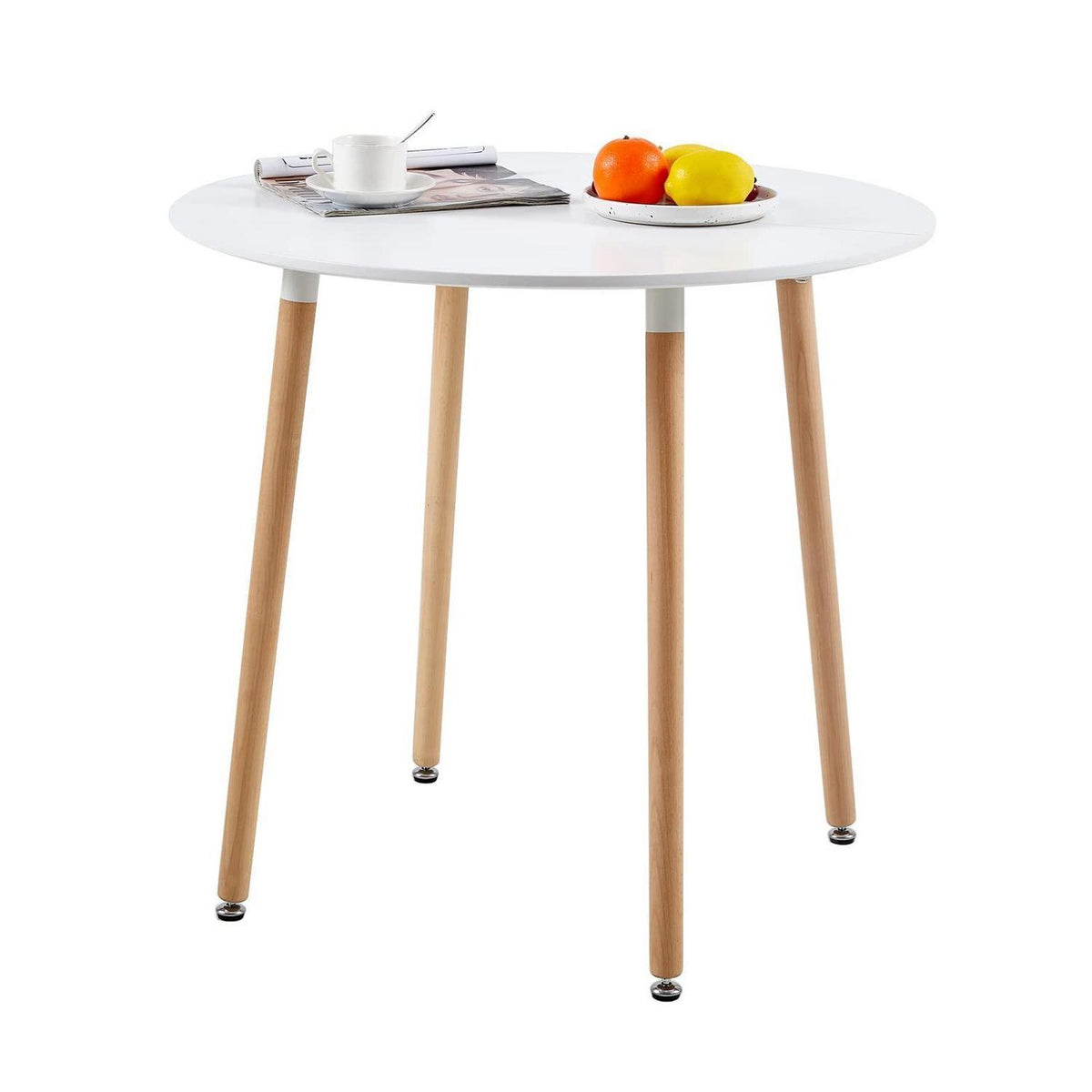 Moderner runder Esstisch weiß – Küchentisch 80x80cm MDF