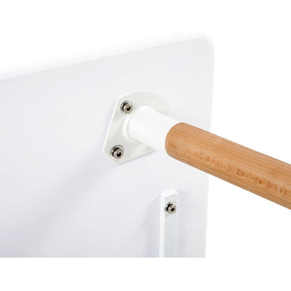 Skandinavischer Esstisch 110x70cm – Weißer Küchentisch aus MDF & Buche
