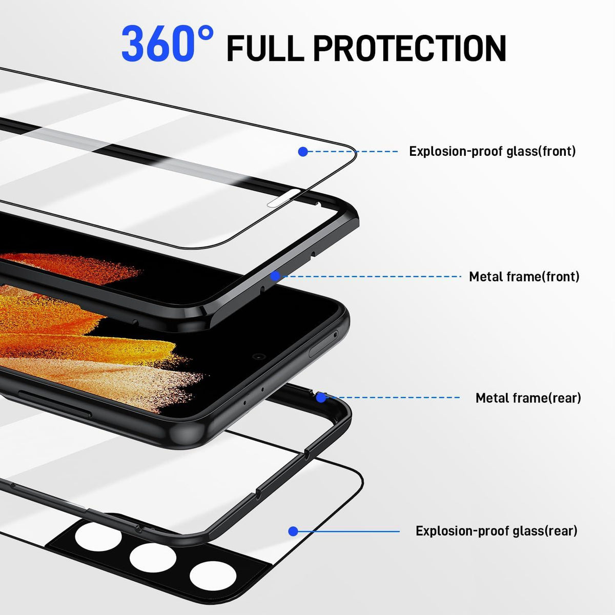 Samsung Galaxy S23 Hülle Magnetische Adsorption 360 Grad