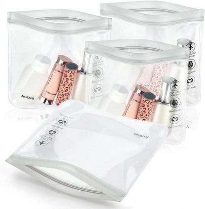 Aucuu Transparente Kulturtasche Flughafensicher wasserdicht