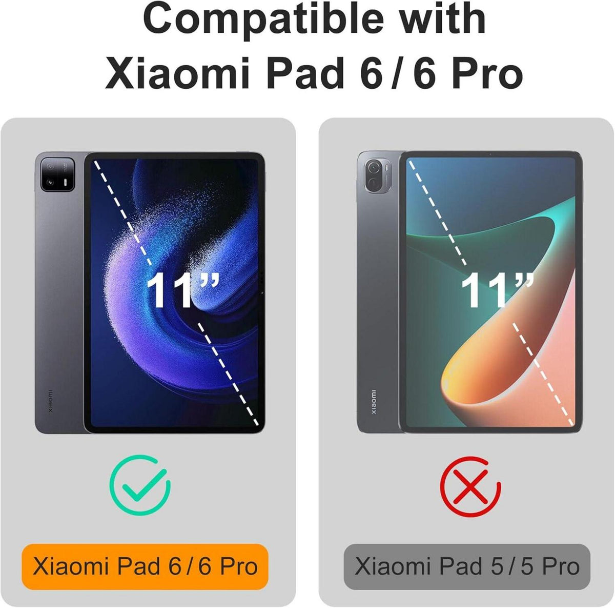CoBak Xiaomi Pad 6 11 Zoll Hülle Stifthalter Schwarz