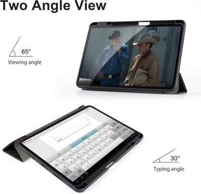 CoBak Xiaomi Pad 6 Hülle Stifthalter Transparent Schwarz