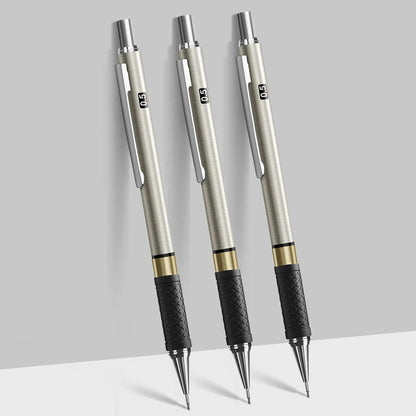 Druckbleistift Set 0,5 mm Metall mit 360 HB-Minen und Radiergummis