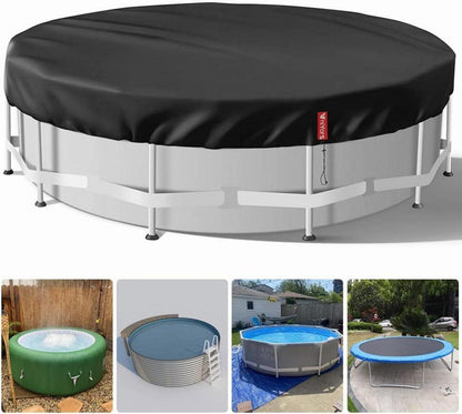 Poolabdeckung Rund 244 420 D Oxford-Stoff UV-Schutz Kordelzug