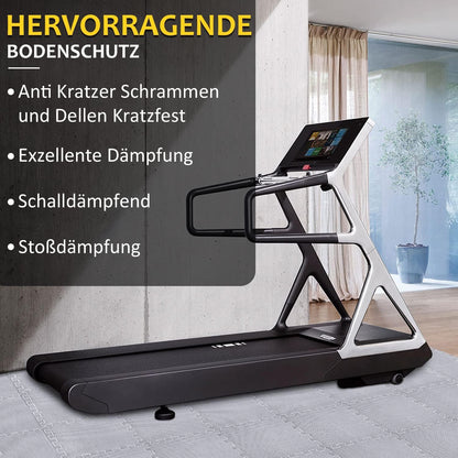 Fitness Bodenschutzmatte Set 24 Puzzlematte Eva rutschfest 2.22 Qm Grau