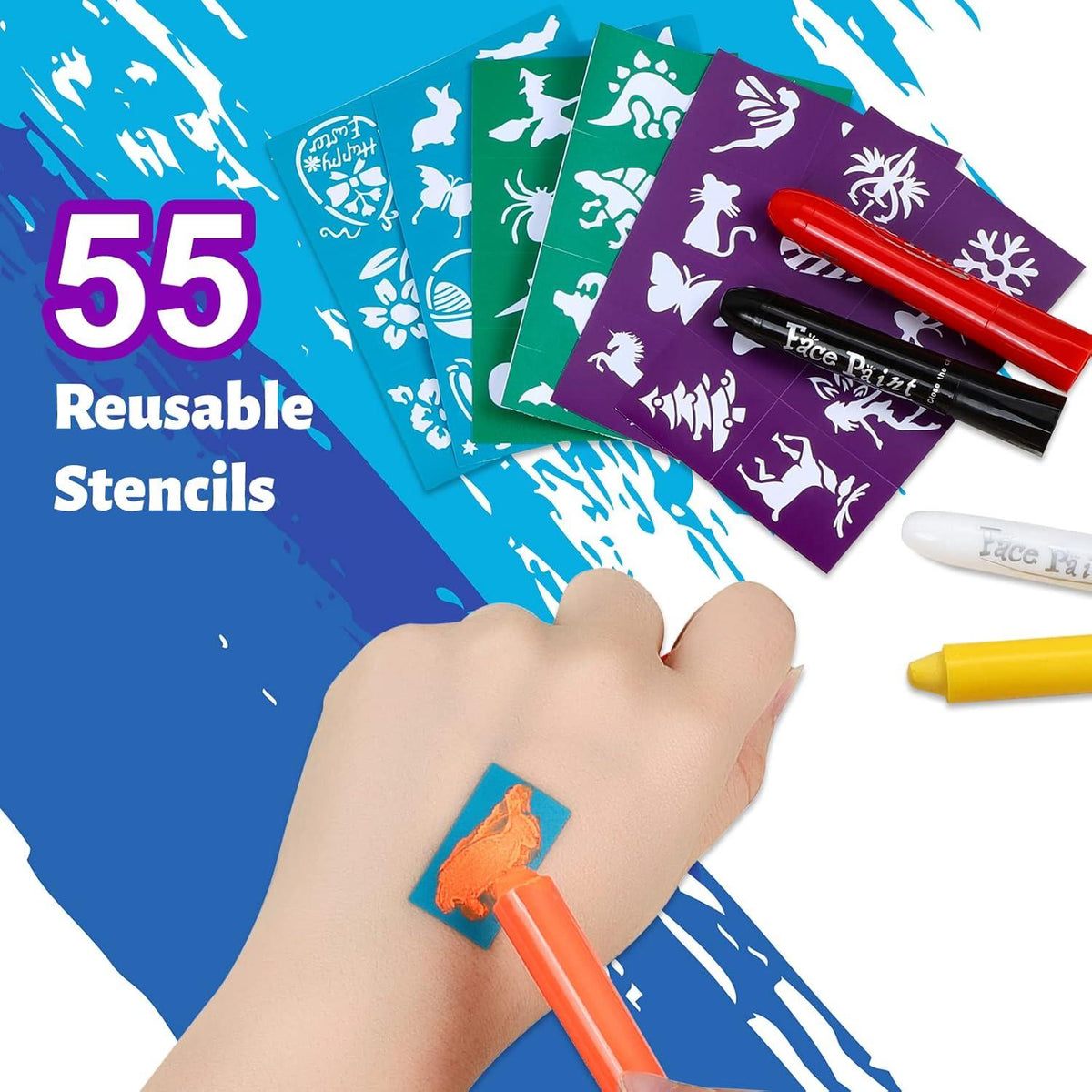 12 Farben Faschingsschminke Kinderschminke Halloween Karneval