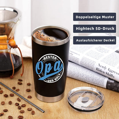 Opa Geschenk Thermobecher Lustiger Spruch 600ml Edelstahl Tasse