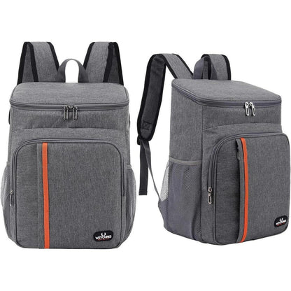 26L Kühlrucksack Grau – Isoliert für Picknick, Wandern & Camping