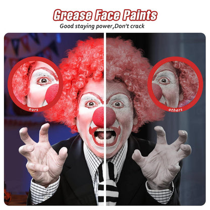 Kinderschminke Set Halloween Cosplay Make-up Weiß+ Rot 28g