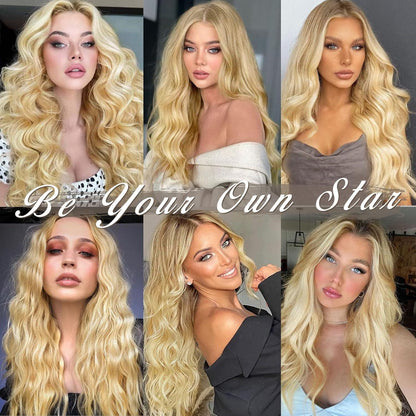Clip in Extensions 5 PCS Haarverlängerungen 50 cm Butterblond