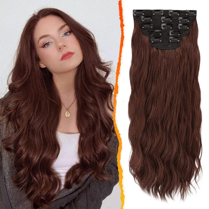 Clip in Haarverlängerungen Lange Wellige Synthetische Extensions