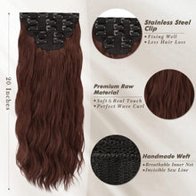 Clip-in Haarverlängerungen 5 PCS, Lange Wellige Haarteile