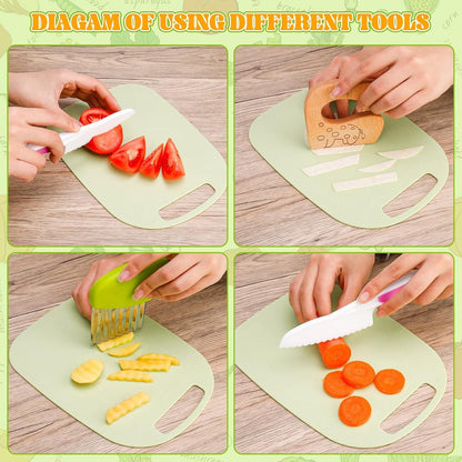 Kinderküchenmesser Set Montessori Messer 7-teilig Safe & Spaßig