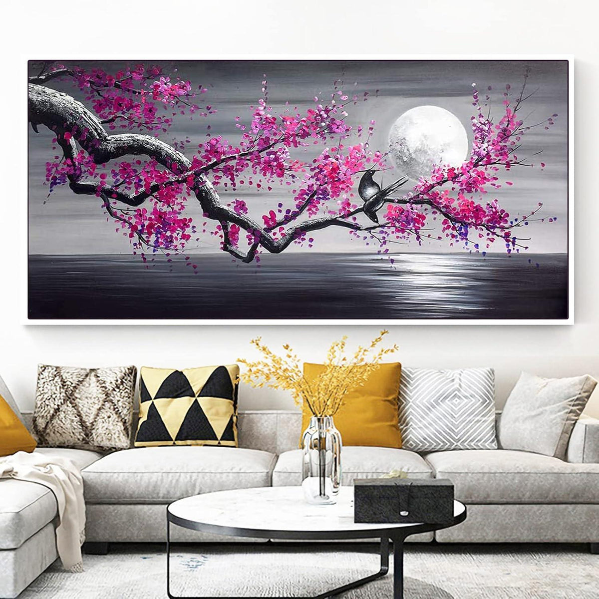 Trayosin Diamond Painting Blumen XXL Lila Full Drill Wandkunst