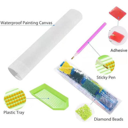Diamant Painting XXL Lila Blume - Vollbild DIY Set 180x70cm