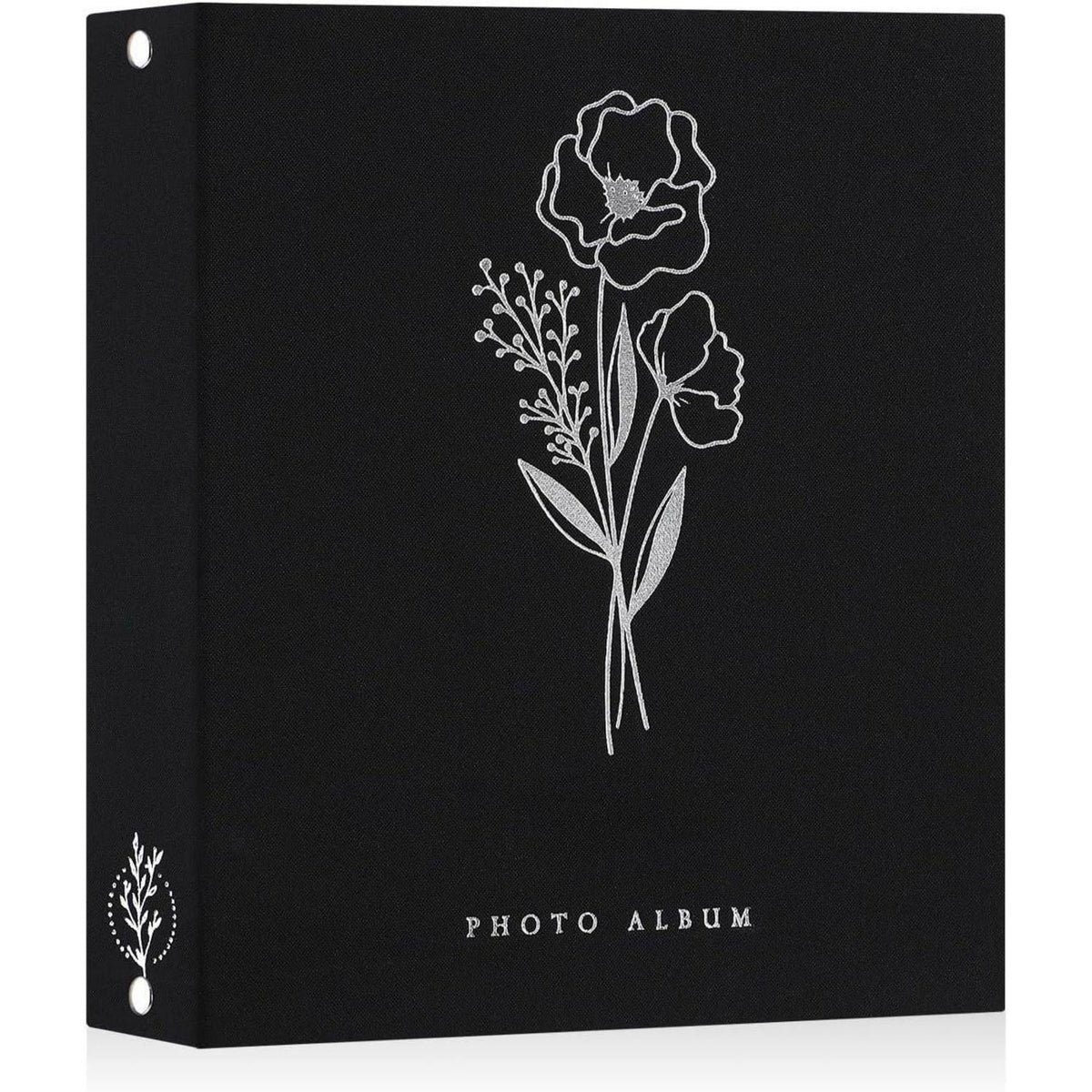 Fotoalbum 13x18cm Leinen 2er-Pack 200 Fotos Schwarz