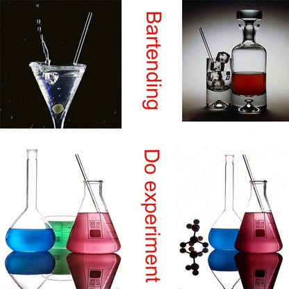 Becherglas Zylinder Pipetten Set, 5 Stk. Graduierte Becher, 4 Stk. Glasmesszylinder, 3 Stk. Glas Messpipetten, 4 Stk. Glas Rührstab & 2