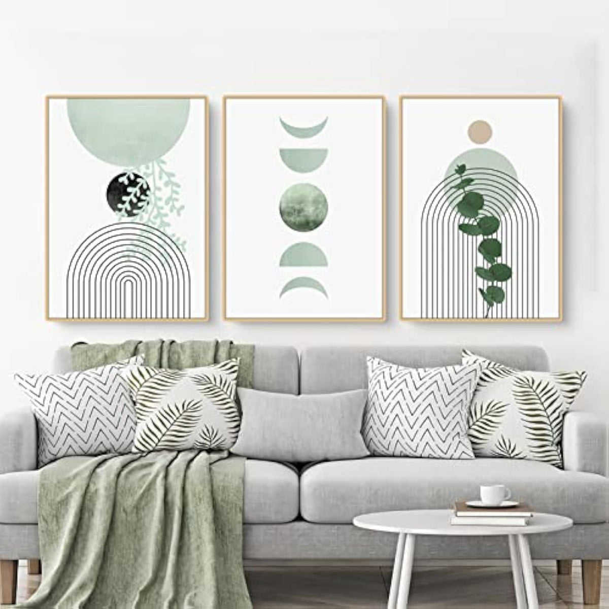 3-teiliges Bohemian Poster Set Grüne Pflanze Wandbilder 30x40cm