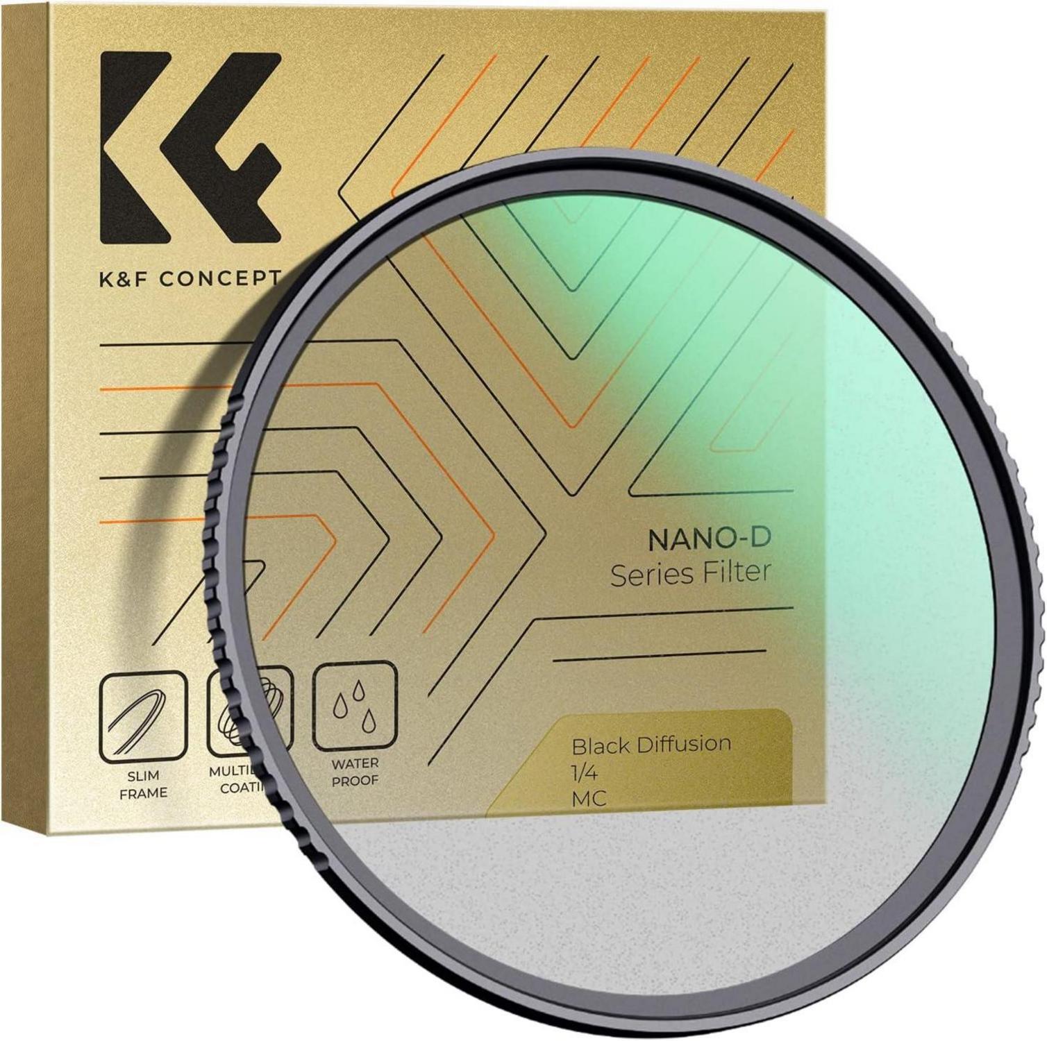 52mm Black Diffusion Filter 1/4 Optisches Glas 24-lagige