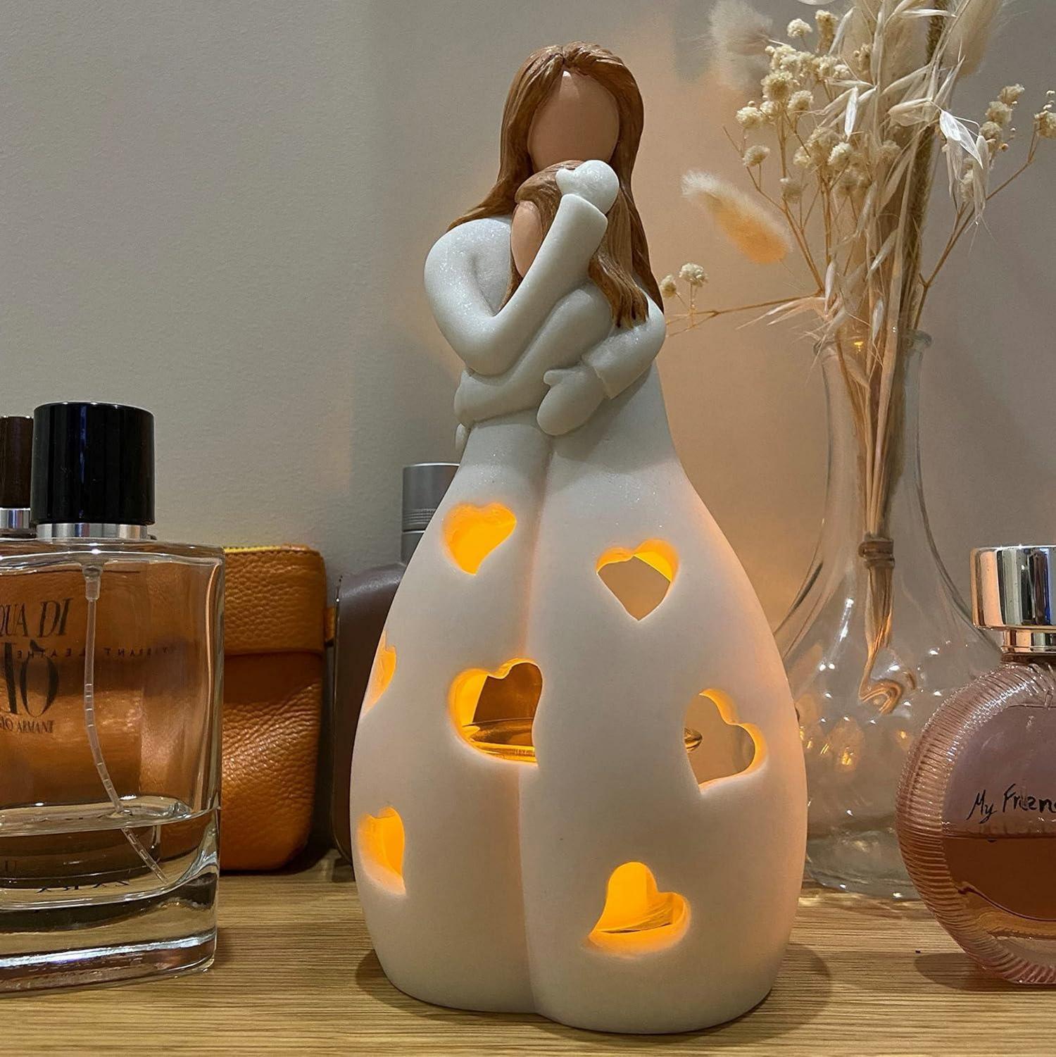Kerzenhalter Geschenk Mutter LED Kerze Geburtstagsgeschenk
