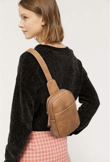 Telena Kleine Damen Brusttasche Kunstleder Mini