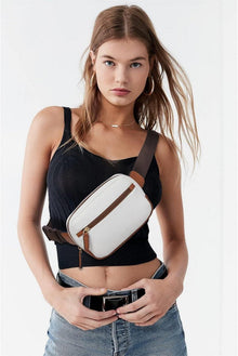 Telena Damen Bauchtasche PU Leder Umhängetasche Stylisch