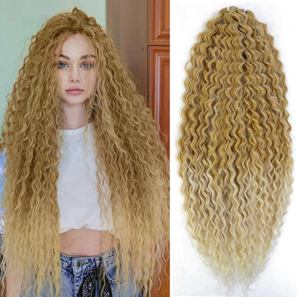 22 Zoll Water Wave Twist Häkelhaare Blond/Hellblond für Locs