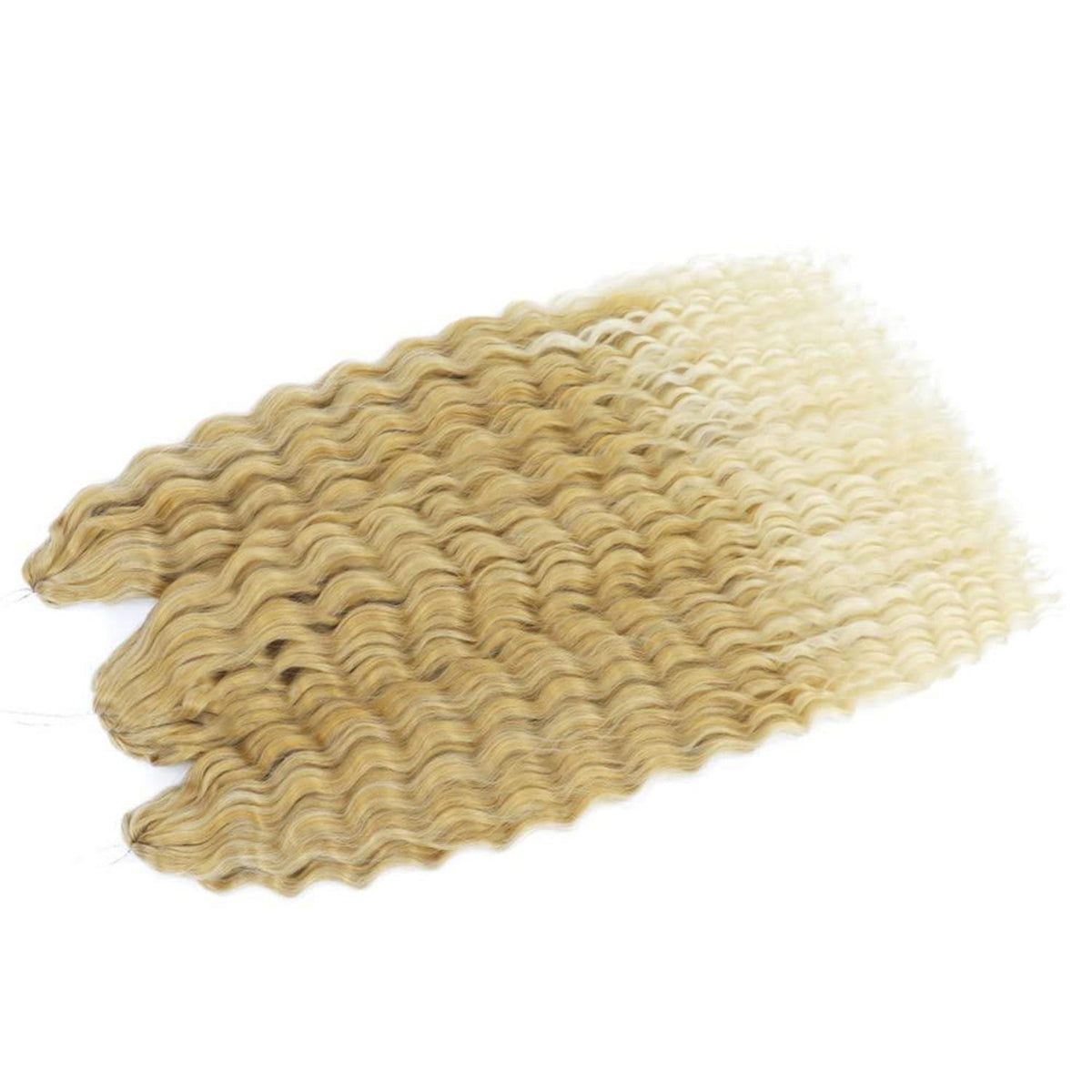22 Zoll Wasserwellen Häkelzopf Blond Mix für Butterfly Locs