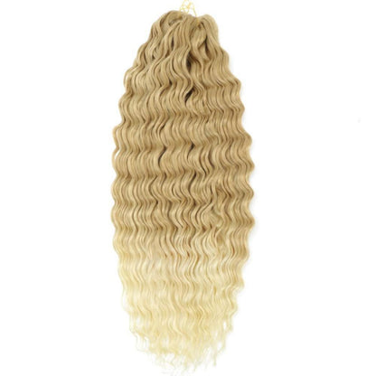 22 Zoll Wasserwellen Häkelzopf Blond Mix für Butterfly Locs