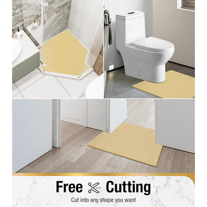 Rutschfeste Duschmatte Beige 60x60cm, Zuschneidbar, Schnell Trocknend