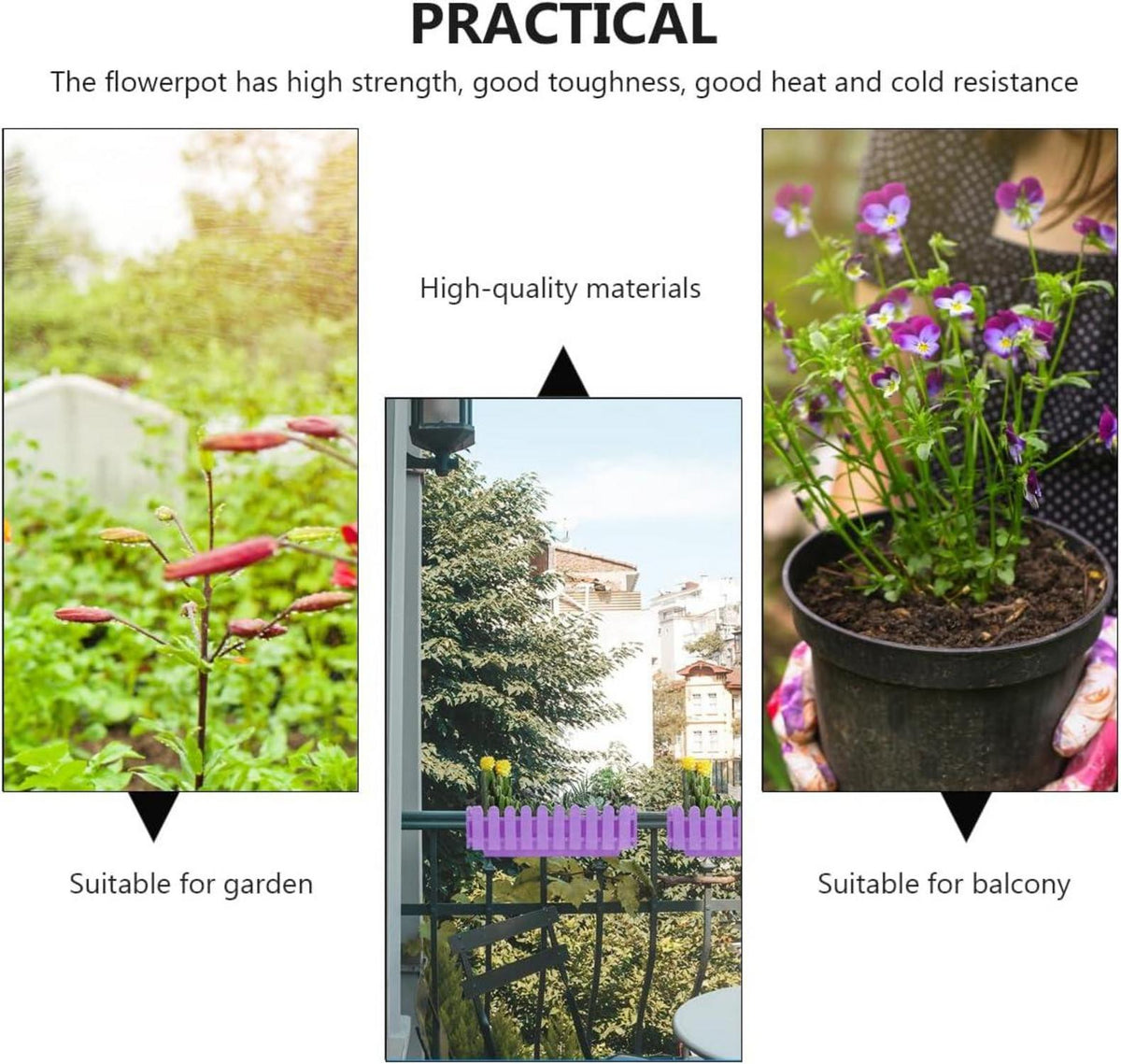 Rechteckiger Sukkulenten Blumentopf Pflanztöpfe Fensterbank Streifen