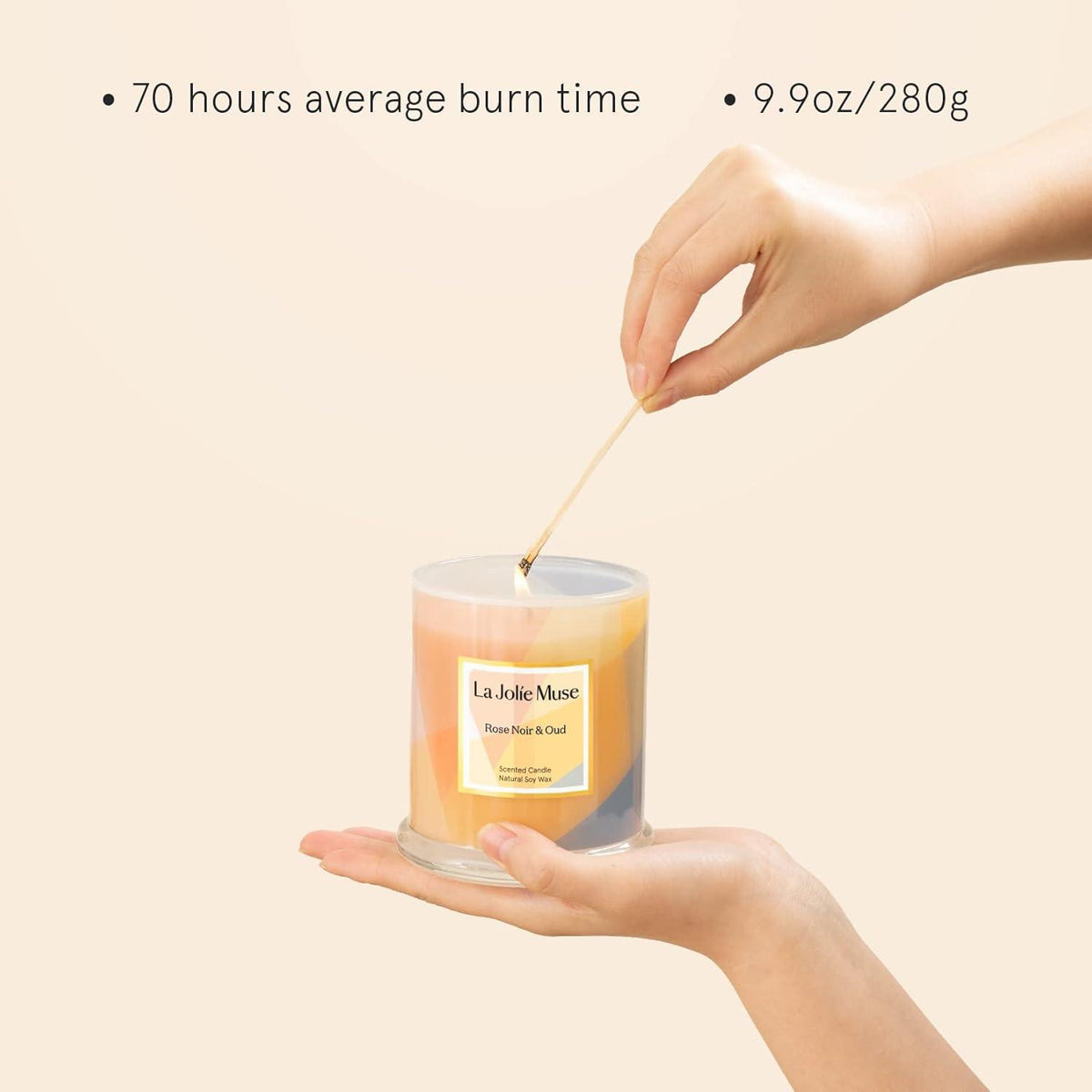 Duftkerze Rose Noir & Oud 280g Luxuskerzen für Zuhause