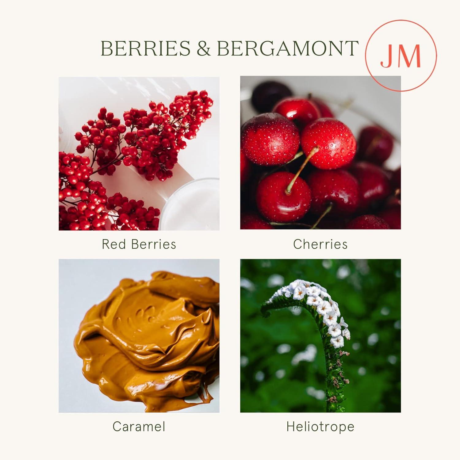 Duftkerze Glas Beeren Bergamotte 280g 70h Brenndauer Luxuskerzen
