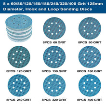 Schleifpapier 125mm Zirkonoxid 64tlg. Körnung Mix für Exzenterschleifer