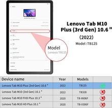Schutzhülle für Lenovo Tab M10 Plus 10.6 Zoll 2022 Roségold