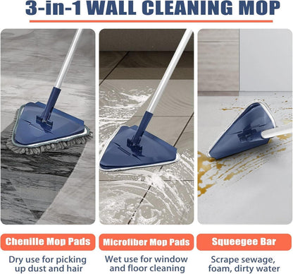 JEHONN Bodenwischer 200CM mit 6 Ersatz Pads, 3-In-1 Mop in
