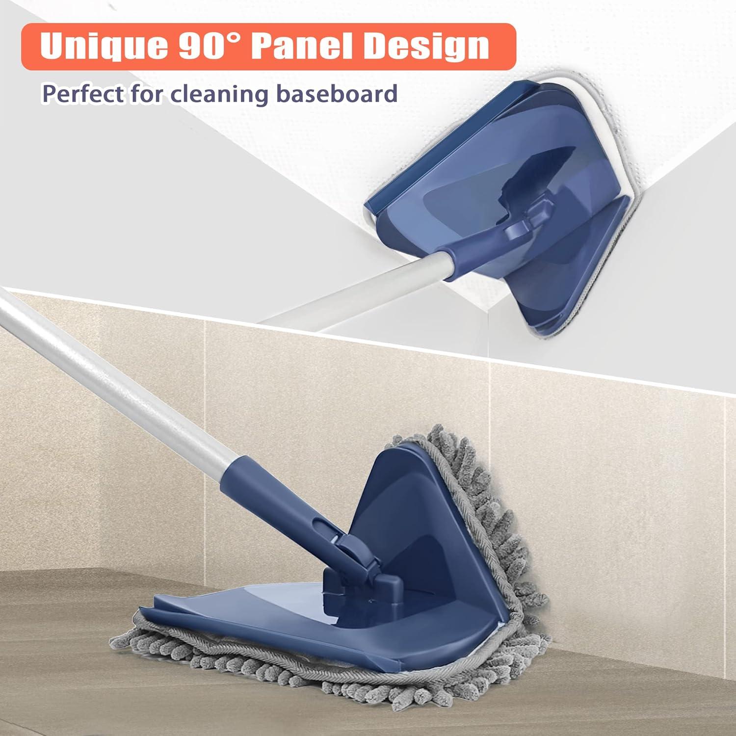 JEHONN Bodenwischer Wischmopp mit Langem Griff 200CM 6er Set Pads