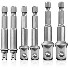 Stecknuss Adapter Set 3-teilig 1/4", 3/8", 1/2" für Bohrmaschine