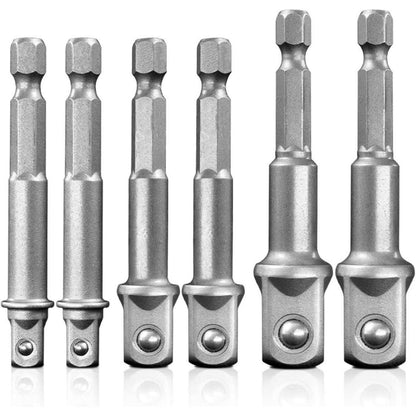 Stecknuss Adapter Set 3-teilig 1/4", 3/8", 1/2" für Bohrmaschine