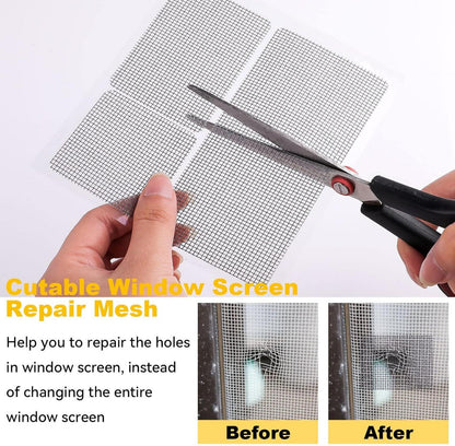 Fenstergitter Reparatur Set 30-tlg. Stark Kleber Fliegengitter Tape
