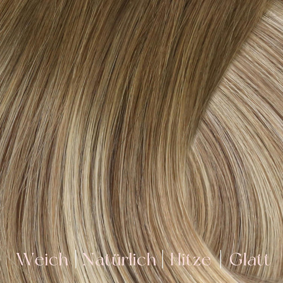 Clip-In Echthaar Extensions Ombre Braun 50cm