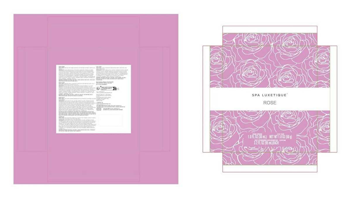 SPA LUXETIQUE 6-tlg. Bade Geschenkset für Frauen - Rosenduft Reisegröße