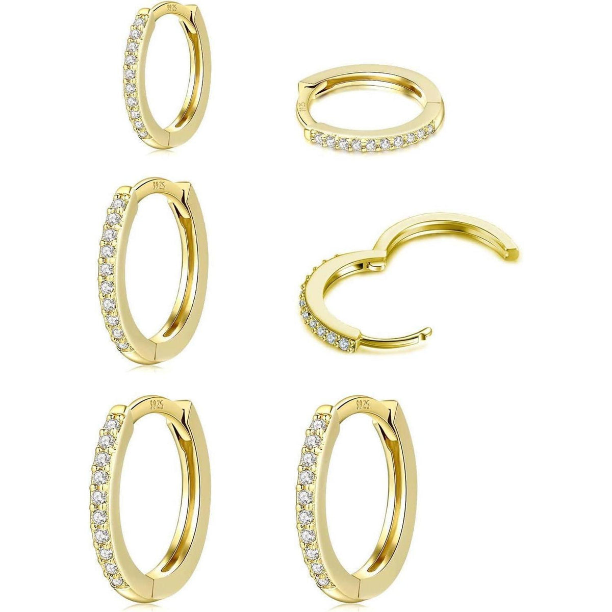 Creolen Silber 925 Set für Damen & Herren – Gold & Silber