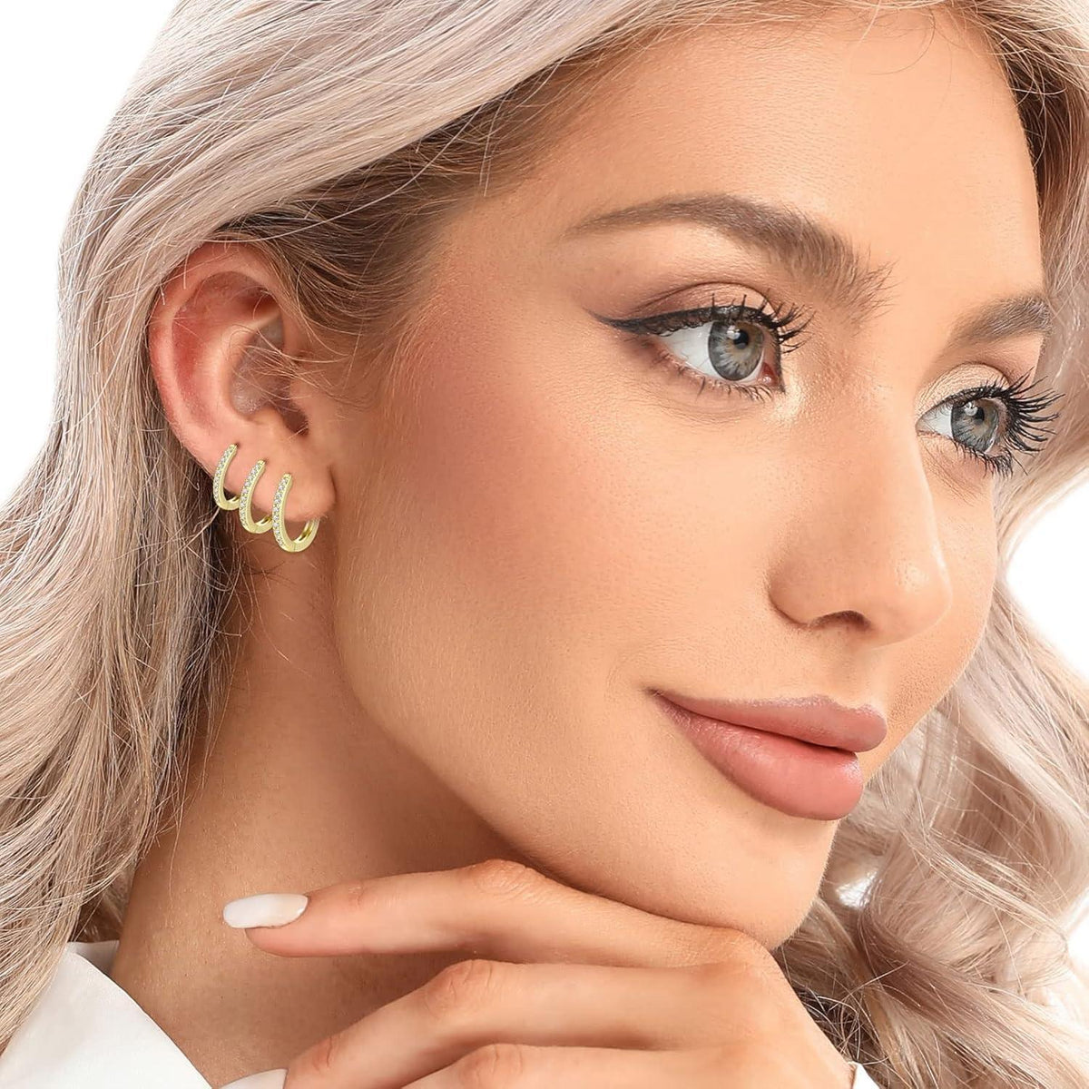 Creolen Silber 925 Set für Damen & Herren – Gold & Silber