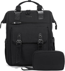 Modernes LOVEVOOK Damen Laptop Rucksack 17 Zoll Schwarz