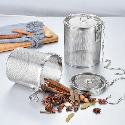 Edelstahl Gewürz- & Teefilter mit Kette & Haken