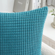 MIULEE 2er Set Kordsamt Kissenbezug 40x40cm Blau Grün