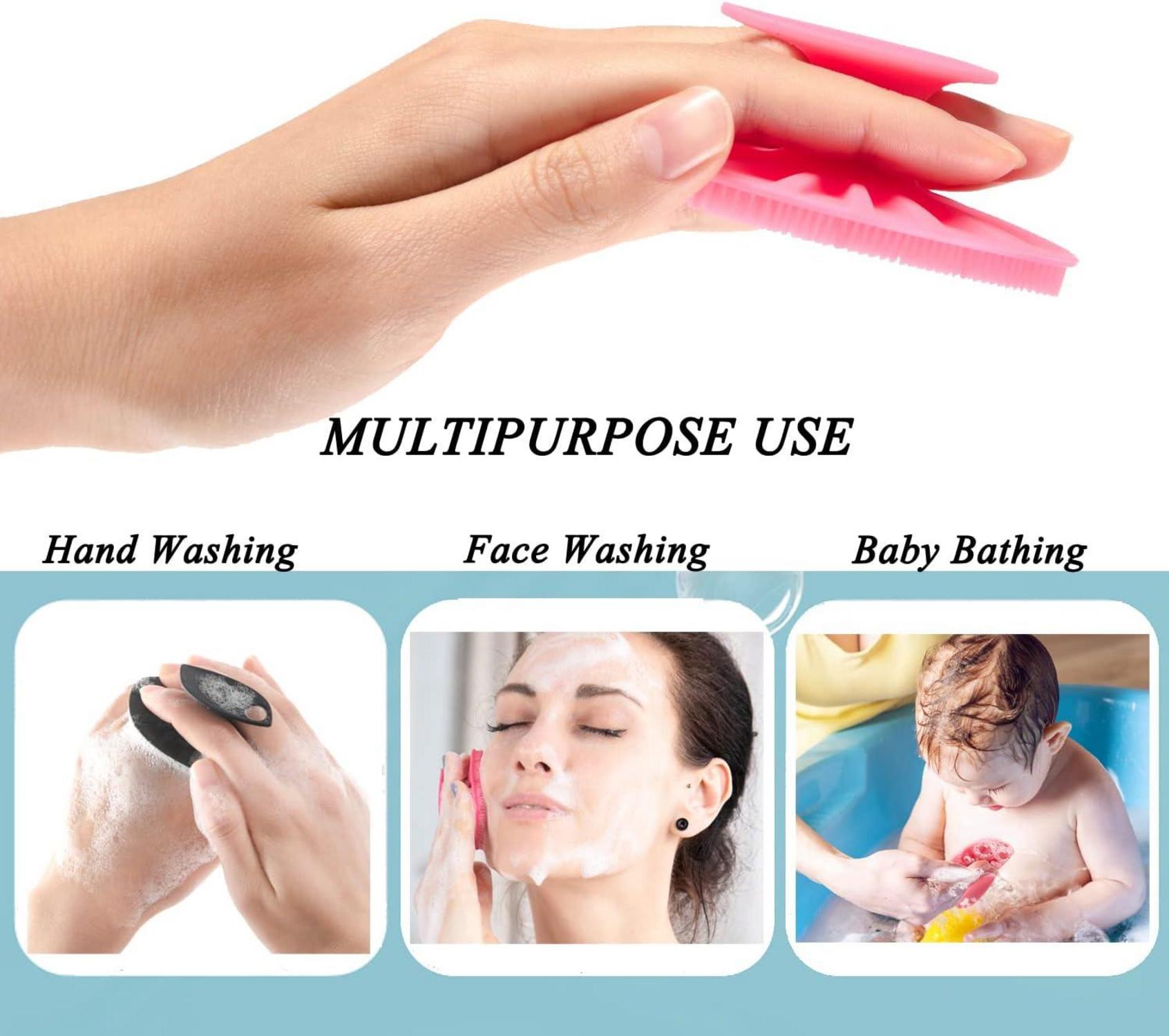 Silikon Gesichtsreiniger Peeling Massagegerät Blau Rosa