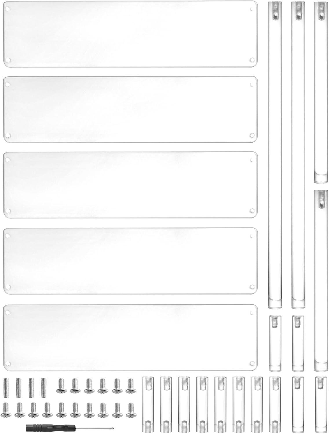 QWORK Acryl Display Ständer 5-Stufig Transparent 30x32x25cm