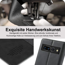 Google Pixel 7 Pro Hülle Leder Flip Wallet Klapphülle